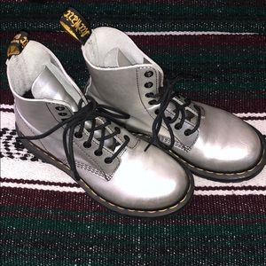 Silver Dr. Martens